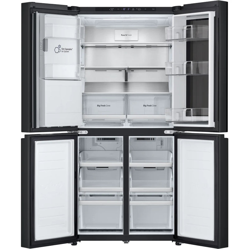 LG GMG860EPBE 84cm InstaView American Style Fridge Freezer - Black Steel [free 5-year parts & labour guarantee]