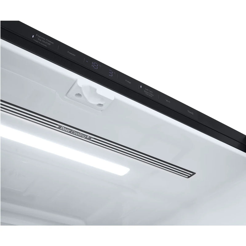 LG GMG960EVJE InstaView™ Plumbed American style fridge freezer - Matte Black [Free 5-year parts & labour guarantee]