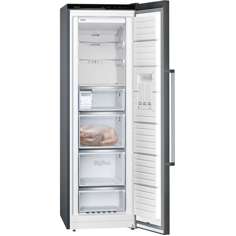 Siemens GS36NVIEV IQ500 Freestanding Frost Free Freezer – Black Steel*contact store for price*