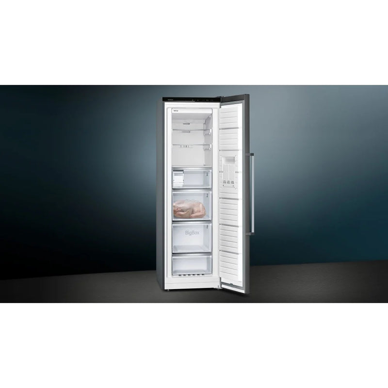 Siemens GS36NVIEV IQ500 Freestanding Frost Free Freezer – Black Steel*contact store for price*