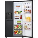LG GSLC40EPPE Plumbed American style fridge freezer - Black Steel