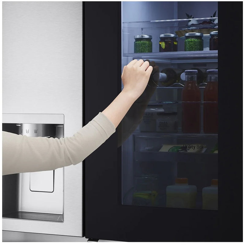 LG GSXE90BSAD InstaView™ Door-in-Door American Style Fridge Freezer - Brushed Steel [free 5-year parts & labour guarantee]*contact store for price*