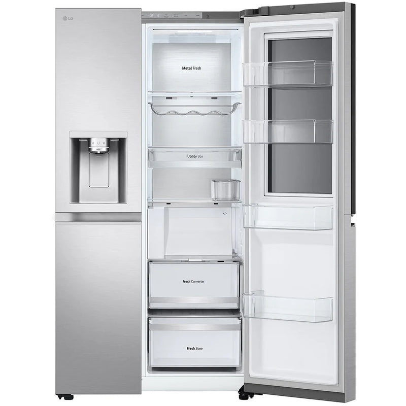 LG GSXE90BSAD InstaView™ Door-in-Door American Style Fridge Freezer - Brushed Steel [free 5-year parts & labour guarantee]*contact store for price*