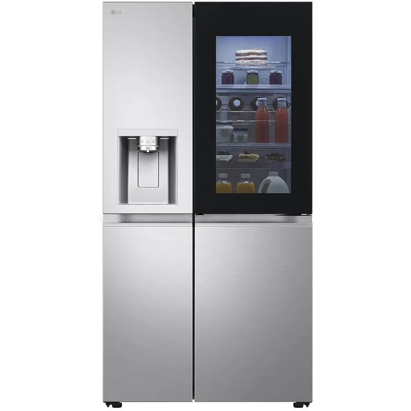 LG GSXE90BSAD InstaView™ Door-in-Door American Style Fridge Freezer - Brushed Steel [free 5-year parts & labour guarantee]*contact store for price*