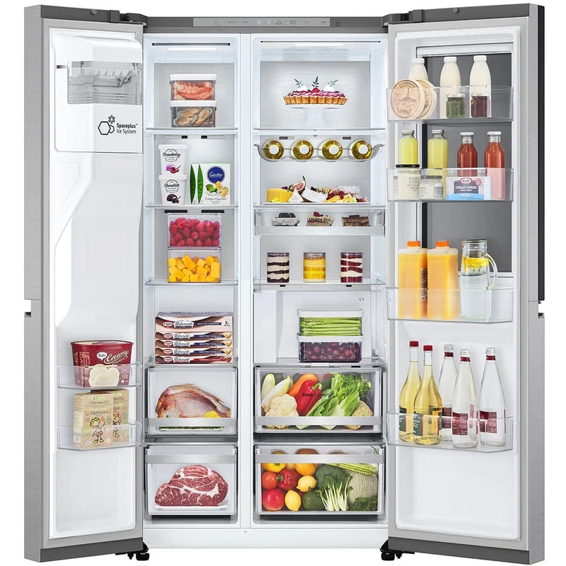 LG GSXE90BSAD InstaView™ Door-in-Door American Style Fridge Freezer - Brushed Steel [free 5-year parts & labour guarantee]*contact store for price*