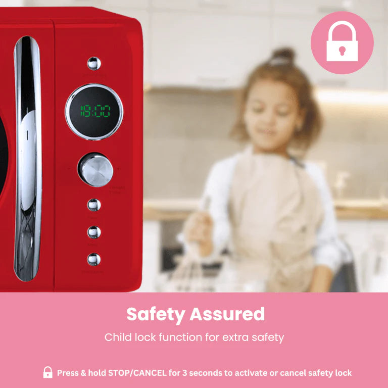 Hamilton Beach HB70H20R 20 litre 700 W Retro microwave - Red*contact store for price*