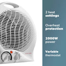 Daewoo HEA1926GE 2kW Portable Upright Fan Heater