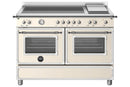 Bertazzoni HER125I2EAVT 120cm Induction Twin Oven Range Cooker - Ivory*contact store for price*
