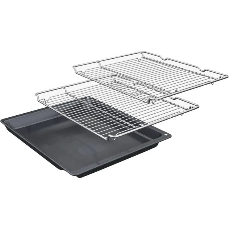 Bosch HQA574BS3B Series 4 Steam Pyrolytic cleaning built-in single oven - stainless steel