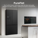 Hisense RF815N4SEFE PureFlat Plumbed American style fridge freezer - Black Stainless Steel