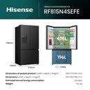 Hisense RF815N4SEFE PureFlat Plumbed American style fridge freezer - Black Stainless Steel