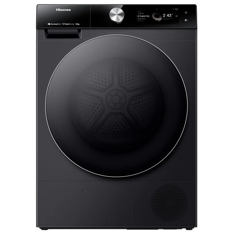 Hisense DH7S107BB 10kg Heat Pump Condenser Tumble Dryer - Black *£100 Cashback*