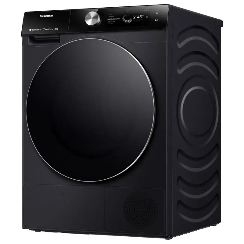 Hisense DH7S107BB 10kg Heat Pump Condenser Tumble Dryer - Black *£100 Cashback*