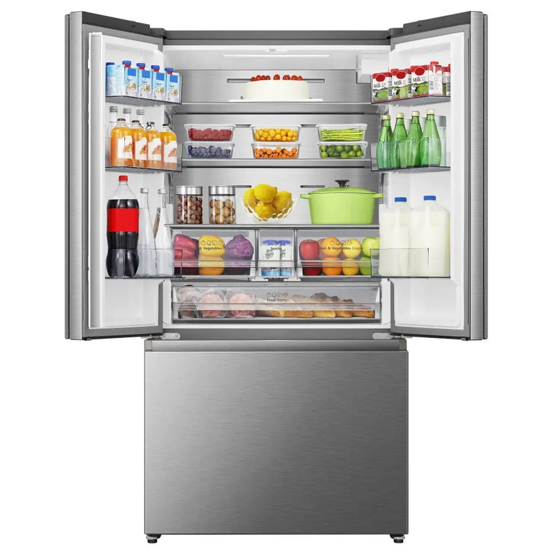 Hisense RF815N4SESE Plumbed French style American Fridge Freezer - Stainless Steel