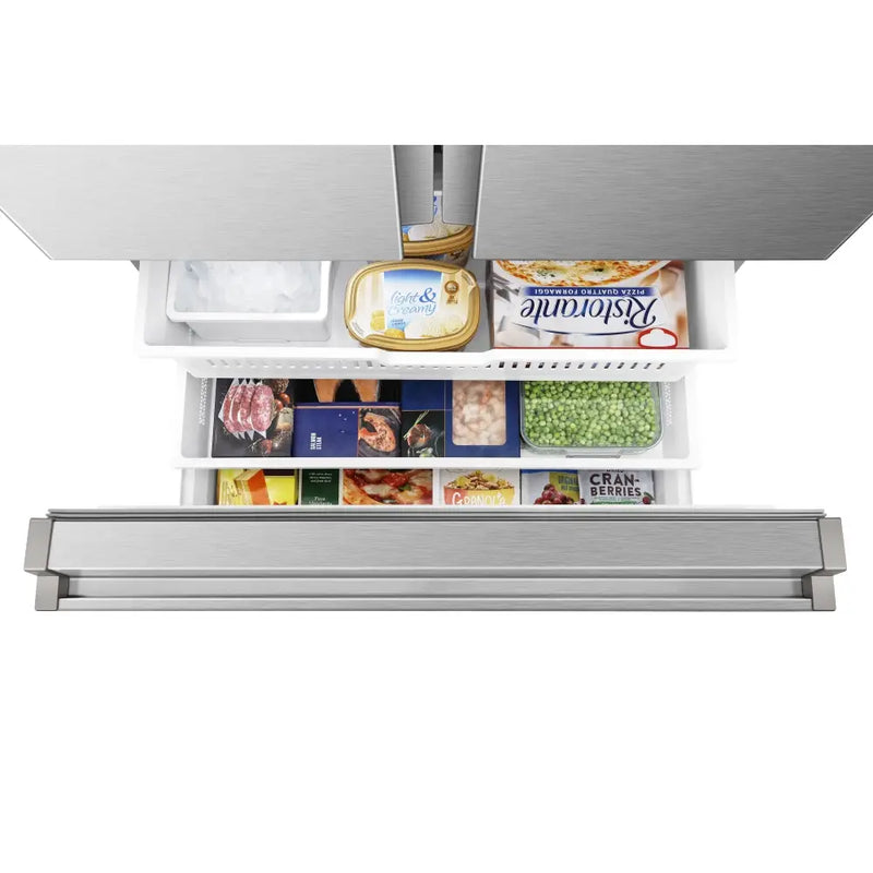 Hisense RF815N4SESE Plumbed French style American Fridge Freezer - Stainless Steel