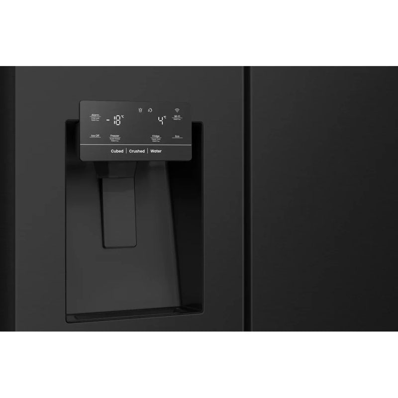 Hisense RS818N4TFE Non-Plumbed Ice & Water American Style Fridge Freezer - Premium Black