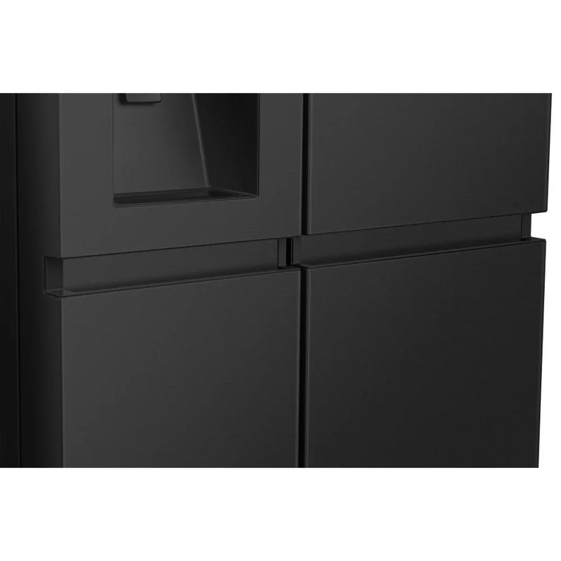 Hisense RS818N4TFE Non-Plumbed Ice & Water American Style Fridge Freezer - Premium Black
