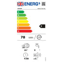 Hoover HDIH 2T1047-80 10-place Setting Integrated Slimline Dishwasher