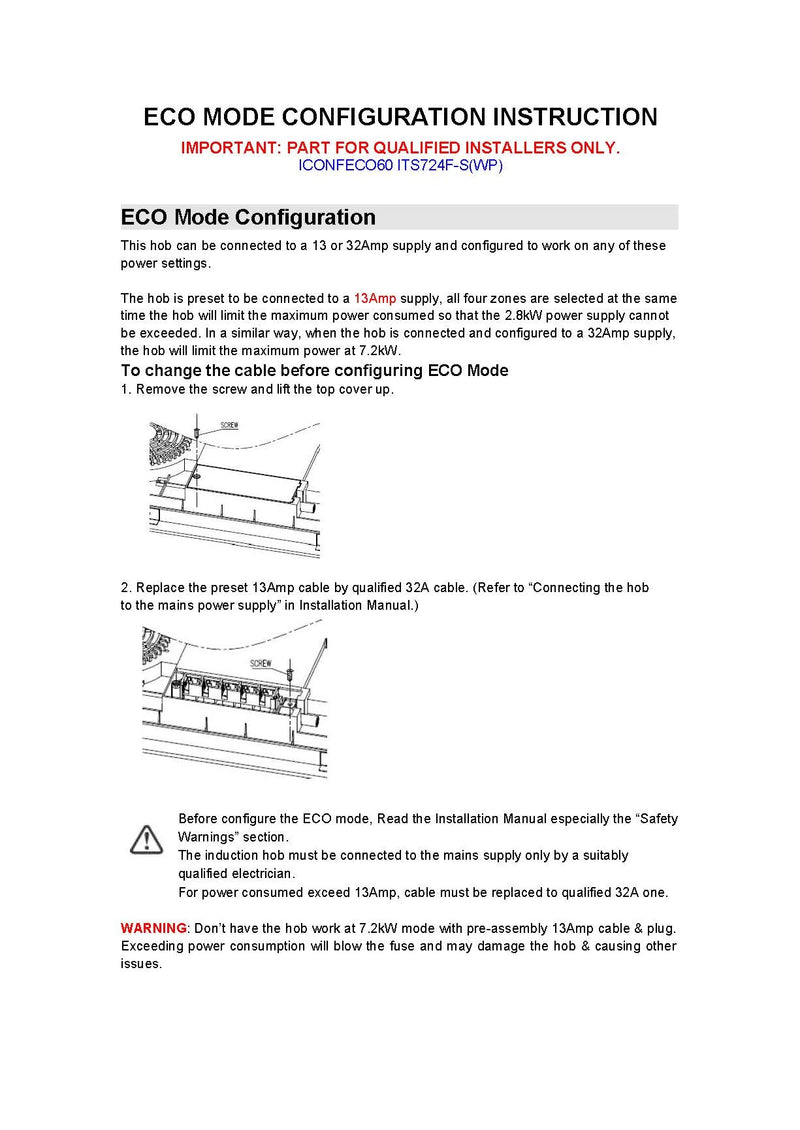 Culina ICONFECO60 - 60cm Flexizone induction hob [2-Year parts & labour guarantee]*contact store for price*