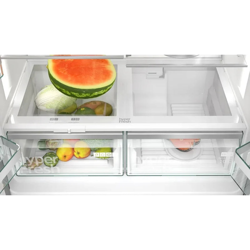 Siemens KF96DPXEA iQ700 Plumbed French Door Fridge Freezer - Black Steel [Free 5-year parts & labour guarantee]