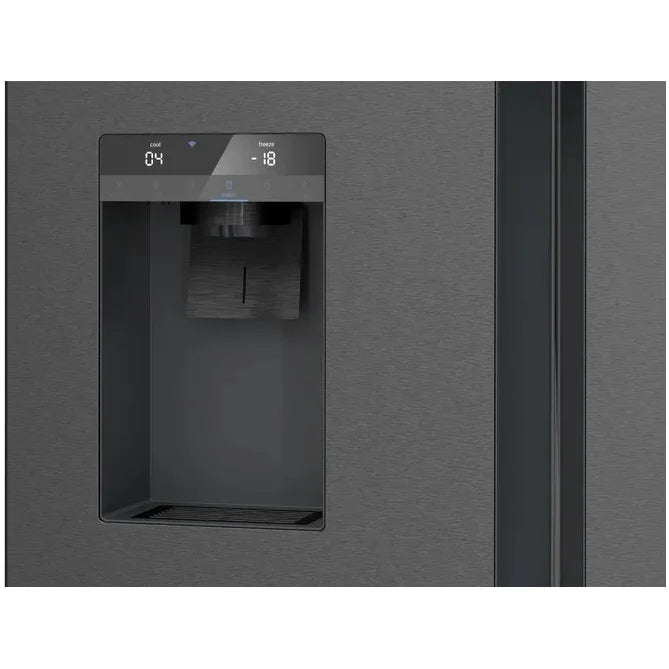 Siemens KF96DPXEA iQ700 Plumbed French Door Fridge Freezer - Black Steel [Free 5-year parts & labour guarantee]
