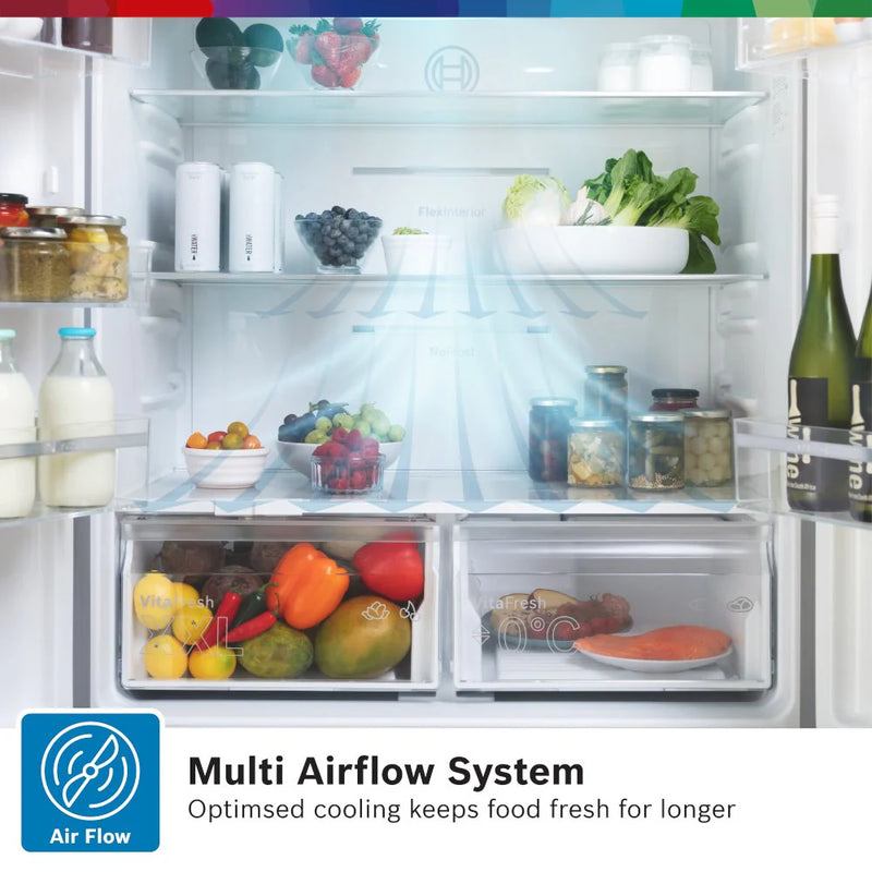 Bosch KFN96VPEAG Series 4 Total No Frost French door Fridge Freezer - Brushed steel anti-fingerprint*contact store for price*