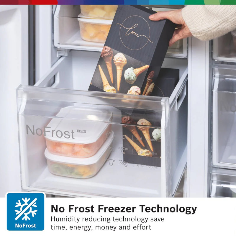 Bosch KFN96VPEAG Series 4 Total No Frost French door Fridge Freezer - Brushed steel anti-fingerprint*contact store for price*
