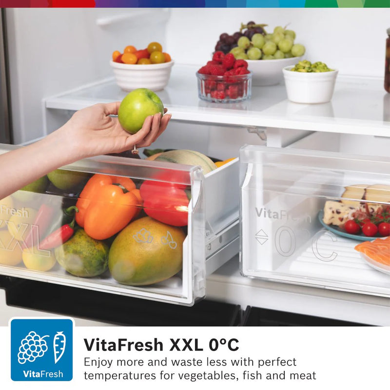 Bosch KFN96VPEAG Series 4 Total No Frost French door Fridge Freezer - Brushed steel anti-fingerprint*contact store for price*