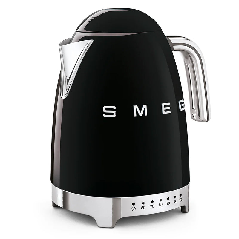 Smeg KLF04BLUK Variable temperature 50s style kettle - Black