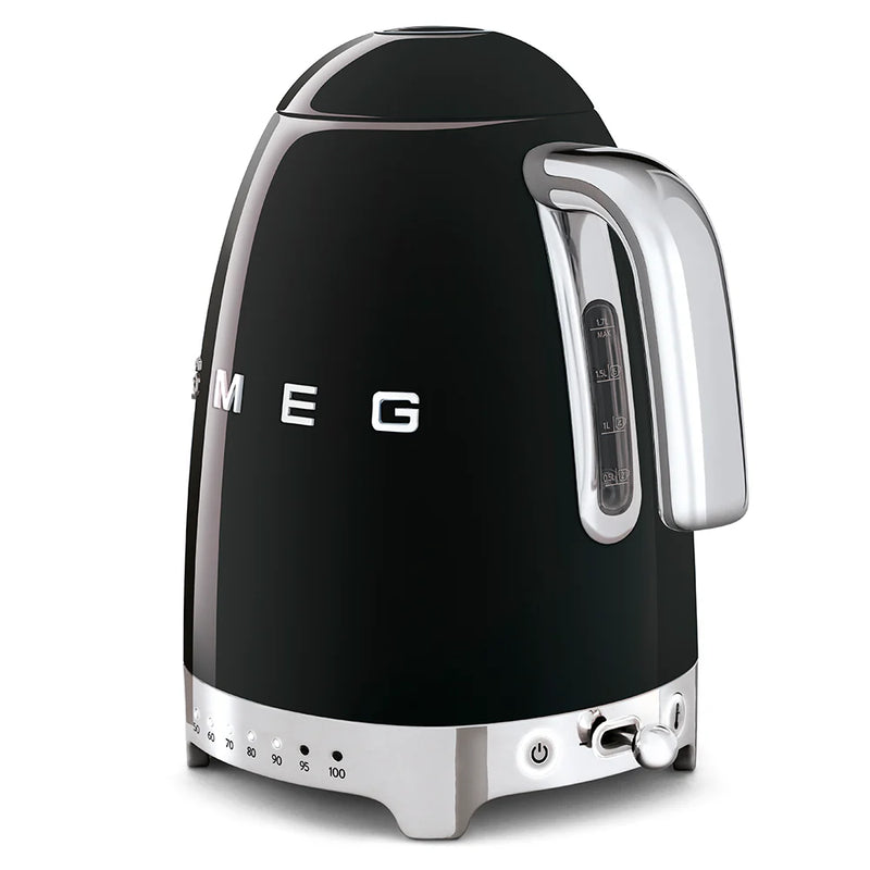 Smeg KLF04BLUK Variable temperature 50s style kettle - Black