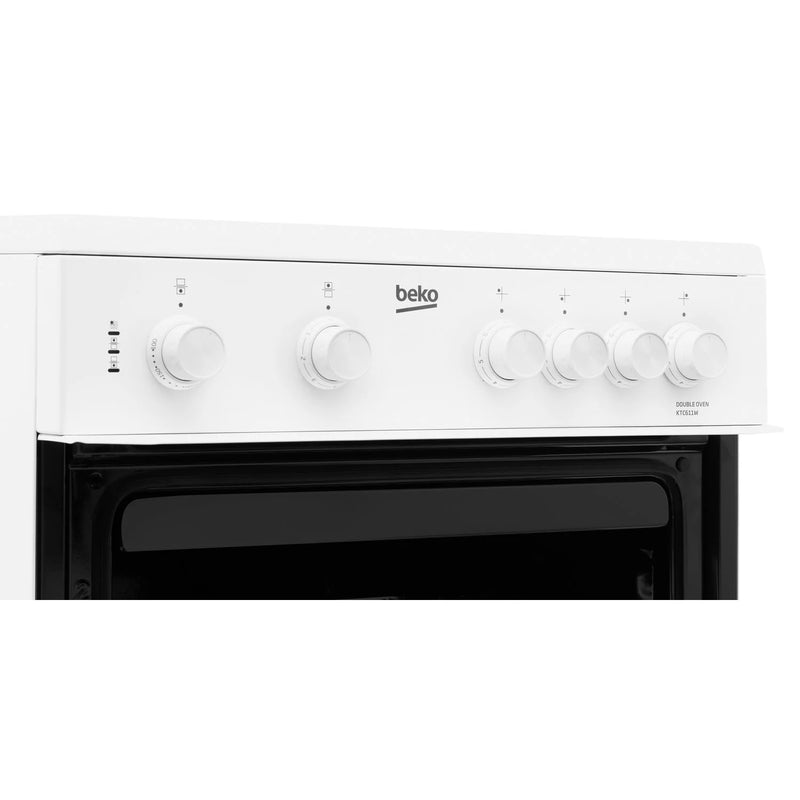 Beko KTC611W 60cm Twin Cavity Ceramic Cooker - White*contact store for price