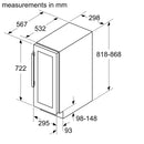 Siemens KU20WVHF0G iQ500 30cm Built-in wine cooler [contact store for pricing]*contact store for price*