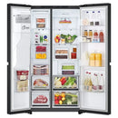 LG GSLC40EPPE Plumbed American style fridge freezer - Black Steel