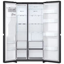 LG GSLC40EPPE Plumbed American style fridge freezer - Black Steel