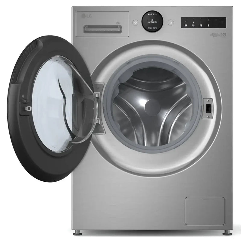 LG F4X7011TSB 11kg 1400rpm AI DD™ Washing Machine - Silver [Free 5-year parts & labour warranty]