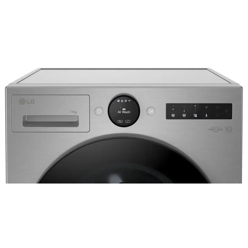 LG F4X7011TSB 11kg 1400rpm AI DD™ Washing Machine - Silver [Free 5-year parts & labour warranty]