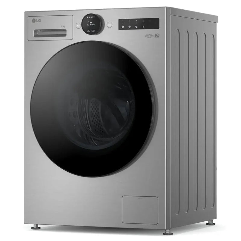 LG F4X7011TSB 11kg 1400rpm AI DD™ Washing Machine - Silver [Free 5-year parts & labour warranty]