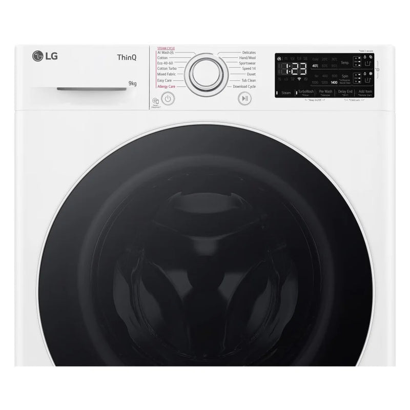 LG F4Y509WWLA1 AI DD™ EZDispense™ TurboWash™ 9kg 1400RPM Washing Machine - White [Free 5-year parts & labour guarantee]