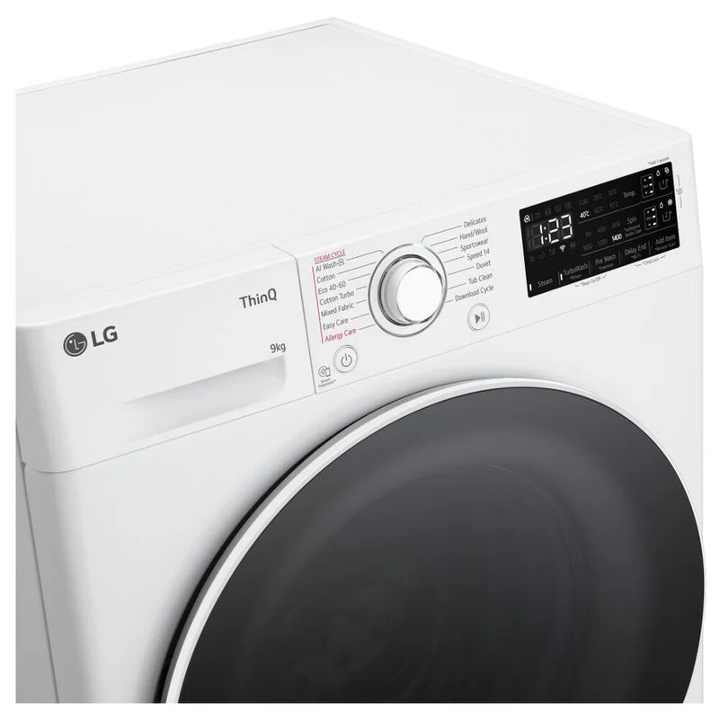 LG F4Y509WWLA1 AI DD™ EZDispense™ TurboWash™ 9kg 1400RPM Washing Machine - White [Free 5-year parts & labour guarantee]