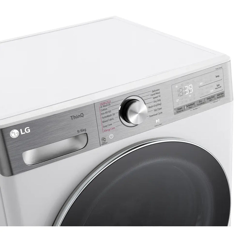 LG FWY996WCTN4 9/6kg 1400RPM AI DD™ Steam Washer Dryer