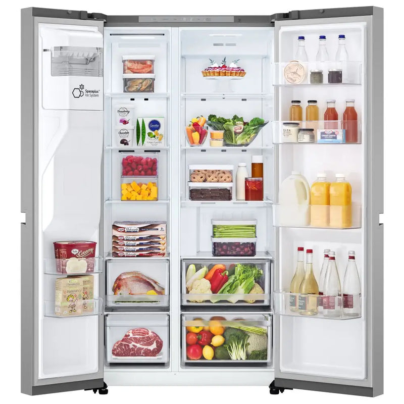 LG GSLC40PYPE Plumbed NatureFRESH American style fridge freezer - Prime Silver