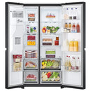 LG GSLV70MCTD American Style Fridge Freezer With Plumbed Ice & Water - Matte Black