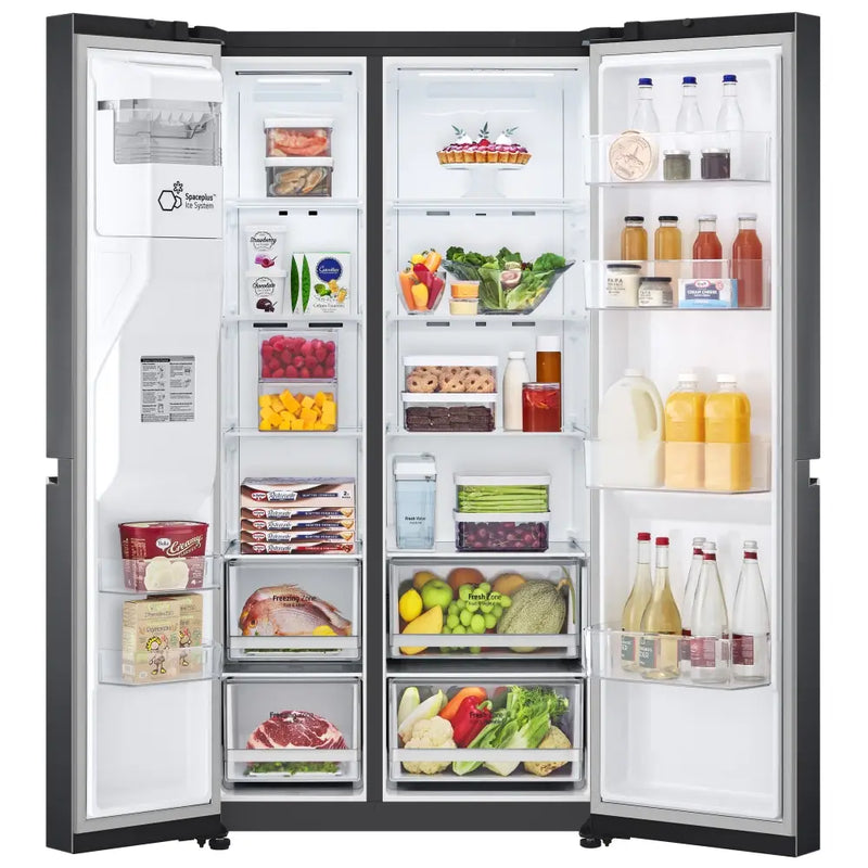 LG GSLV71MCTD Non-plumbed American style fridge freezer - Matte Black [Free 5-year parts & labour guarantee]