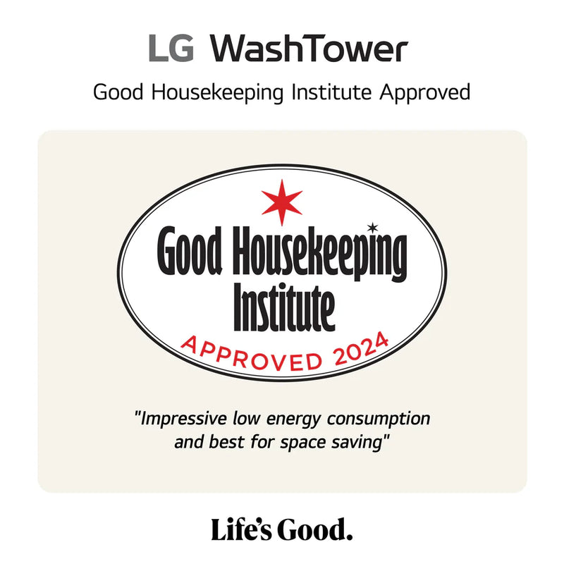 LG WT1210BBTN1 12kg/10kg 1400rpm Wash Tower - Black [Free 5-year parts & labour guarantee]