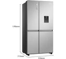 Hisense RS840N4WCE PureFlat Non-Plumbed American Style Fridge Freezer - Stainless Steel