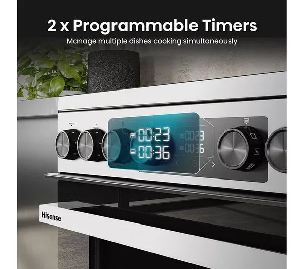 Hisense HDCEC6C20W 60cm AirFry Electric Ceramic Cooker With Catalytic Liners - White*contact store for price*