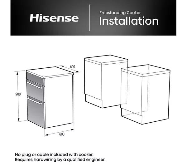 Hisense HDCEC6C20W 60cm AirFry Electric Ceramic Cooker With Catalytic Liners - White*contact store for price*
