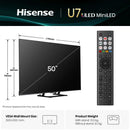 Hisense 50U7QTUK 50" Mini-LED ULED 4K Smart TV*contact store for price*