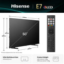 Hisense 50E7QTUK 50'' 2025 QLED HDR UHD 4K Smart TV*contact store for price