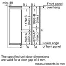 Bosch KIV87NSE0G 70/30 Low Frost Built-In Fridge Freezer [Sliding Door Installation]*contact store for price*